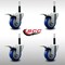Service Caster 3.5'' SS Blue Poly Swivel 3/4'' Expanding Stem Caster Set Total Lock Brake, 4PK SCC-SSEXTTL20S3514-PPUB-BLUE-34-4 - alternate 3